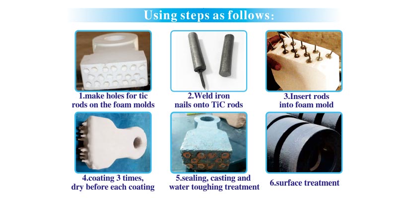 TM52 TiC titanium carbide based cermets steel bonded ferro-tic carbide and alloy rods using steps as follows